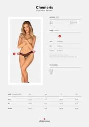 Трусики Obsessive Chemeris crotchless panties M/L - мініатюра 7