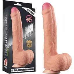 Большой фаллос на присоске LoveToy Nature Cock 28 см телесный