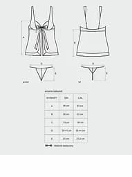 Комплект білизни Obsessive Amanta L/XL чорний - мініатюра 3