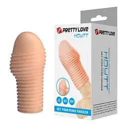 Насадка на пеніс Pretty Love Penis Sleeve Hoytt 9 см (тілесний) - мініатюра 15