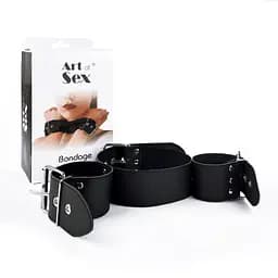 Нашийник з натуральною шкірою Art of Sex - Bondage Collar with Handcuffs Art of Sex SO6618 95289 - мініатюра 7