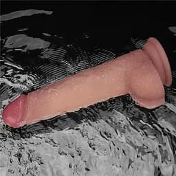 Реалістичний вібратор Vibrating Sliding Skin Pro II тілесний - мініатюра 9
