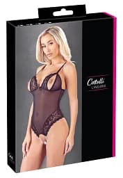 Боді Cottelli Collection Crotchless L чорний - мініатюра 5
