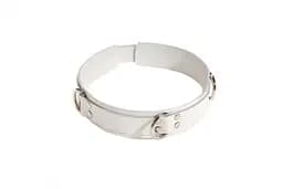 Нашийник Slave Leather Collar White від sLash - мініатюра 1