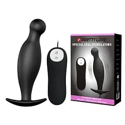 Анальна пробка з вібрацією Pretty Love Vibrating Butt Plug Black Baile BI-040036 23799
