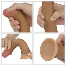 Фалоімітатор LoveToy Nature Cock 18.5 см тілесний - мініатюра 8