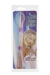 Кільце ерекційне 7" Silicon Cock Ring with 2 beads, Lavender - мініатюра 2