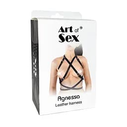 Портупея жіноча Art of Sex - Agnessa Leather harness, Чорний, XS-M - мініатюра 4