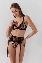 Комплект бюст+труси+пояс жіночий 55297 L Різнокольоровий