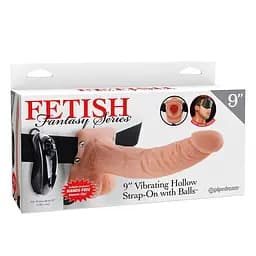 Полый страпон с вибрацией Fetish Fantasy Series 24 см телесный