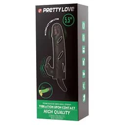 Насадка на пеніс Pretty Love High Quality, 14 см (чорний) - мініатюра 10