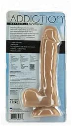 Гнучкий фалоімітатор Addiction - ANDREW 8″ Silicone Dong - Caramel, віброкуля в подарунок - мініатюра 7