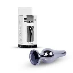 Анальна пробка - Jewellery Dark Silver BUTT PLUG- Black - мініатюра 11