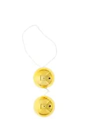Вагінальні кульки Vibratone Unisex Duo Balls, 3.5 см, золотистий - мініатюра 3