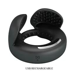 Віброкільце PRETTY LOVE Quentin Vibrating Silicone Cock Ring PRETTY LOVE BI-210312Z 103659 - мініатюра 8