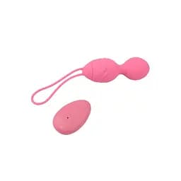 Вагінальні кульки M-Mello Ridged Vibrating Bullet, 19 см, рожевий - мініатюра 2