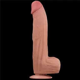 Фалоімітатор 12'' King Sized Sliding Skin Dual Layer Dong LOVETOYS 66-LV317052 99188 - мініатюра 6