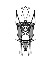 Корсет Obsessive Dominna otwarte L/XL (чорний) - мініатюра 5