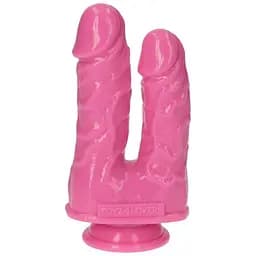 Подвійний фалоімітатор Toyz4lovers Caino e Abele, 15.5 см (рожевий)