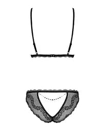 Комплект білизни Obsessive Millagro Set Black L/XL - мініатюра 3