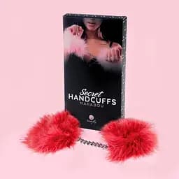 Наручники Secret Marabou Червоні Secret play 37-3415R 98964 - мініатюра 3