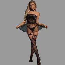 Комплект Сукня, панчохи, стрінги, чокер XS-S