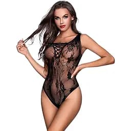 Боди-сетка JSY 7955 атласная шнуровка флористический декор One size