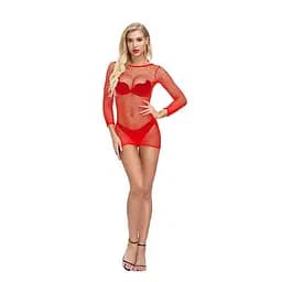 Міні-сукня відкрита та спокуслива S/M/L Червоний K0758-3 - мініатюра 6