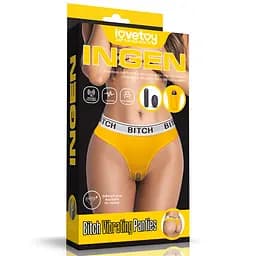 Трусики Lovetoy Ingen Bitch Vibrating Panties XL жовтий - мініатюра 20