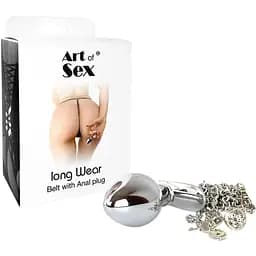 Прикраса на тіло Art of Sex Long Wear з металевою анальною пробкою М - мініатюра 3