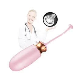 Віброяйце Vibrating Silicone Love Egg Pink, USB, 10 Function, Heating, Voice Control - мініатюра 5