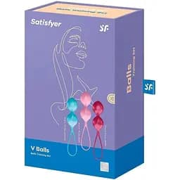 Вагінальні кульки Satisfyer V Balls діаметр 3,4 см вага  79-114-150 г монолітні 3 пари - мініатюра 4