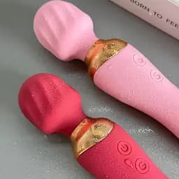 Член із зігріваючою віброголовкою рожевий, червоний