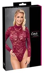 Боді Cottelli Collection Lace S бордовий - мініатюра 6
