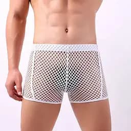 Труси чоловічі спокусливі боксери еластичні в сітку Clever Menmode L білі