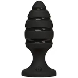 Анальний плаг зі спіральним каналом Doc Johnson Platinum Premium SiliconeThe BlastBlack