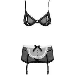 Еротичний костюм покоївки Obsessive Maidme Set 5pcs L/XL - мініатюра 5