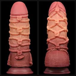 Фалоімітатор Dual-Layered Silicone Nature Cock 9.5'' 24.5 см коричневий - мініатюра 4