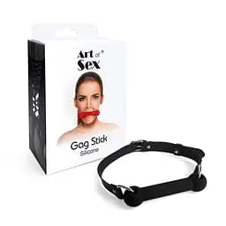 Кляп Палка, силикон и натуральная кожа, Art of Sex - Gag Stick Silicon, Черный Art of Sex SO6705 95122