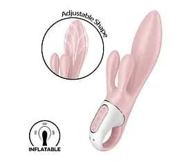 Вакуумний кліторальний стимулятор Satisfyer Air Pump Bunny 3 Rose - мініатюра 7
