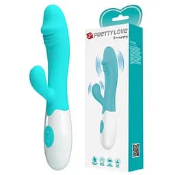 Вібратор з кліторальною стимуляцією Pretty Love Snappy light blue PRETTY LOVE BI-014173-A1 101958