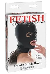Еластична маска Fetish Fantasy Series Spandex з трьома виразами чорна - мініатюра 6