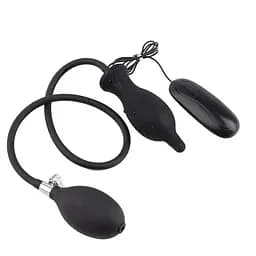 Надувной анальный расширитель с вибрацией 3,8 см х 7 см, 10 режимов