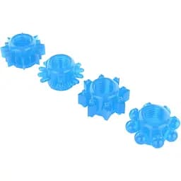 Набор эрекционных колец Lovetoy Lumino Play Penis Ring 4 шт. голубой