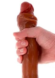 Фалоімітатор Get Real Foreskin D-Dong, 46 см (коричневий) - мініатюра 5