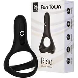 Ерекційне кільце Fun Town Rise подвійне управління зі смартфона Black