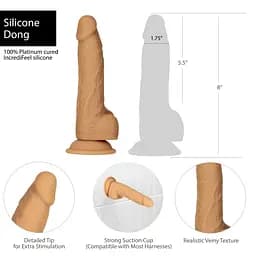 Фалоімітатор ADDICTION Dual Density Silicone Dildo Caramel 8″ ADDICTION SO8243 95382 - мініатюра 2