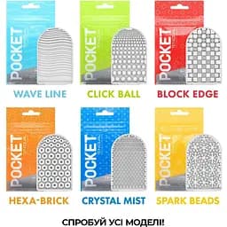 Мастурбатор Tenga Pocket BLock Edge - мініатюра 7