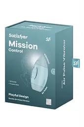 Вакуумний стимулятор Satisfyer Mission Control Blue - мініатюра 3