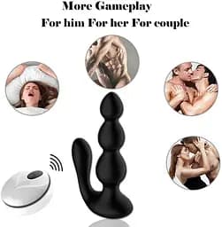 Анальна пробка - Anal Beads, Remote Controler - мініатюра 7